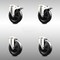 Service Caster 5 Inch 316SS Soft Rubber Wheel Swivel Bolt Hole Caster Set with 2 Lock Brake SCC-SS316BHTTL20S514-SRS-2-S-2 - alternate 1